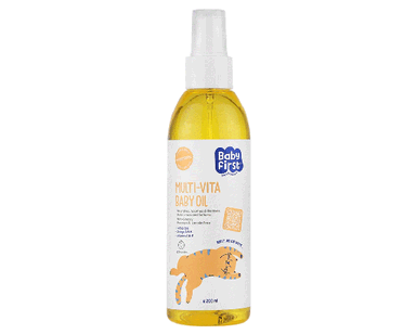 روغن بچه مولتی ویتامینۀ بیبی فرست Multi Vita حجم 200 میلی لیتر